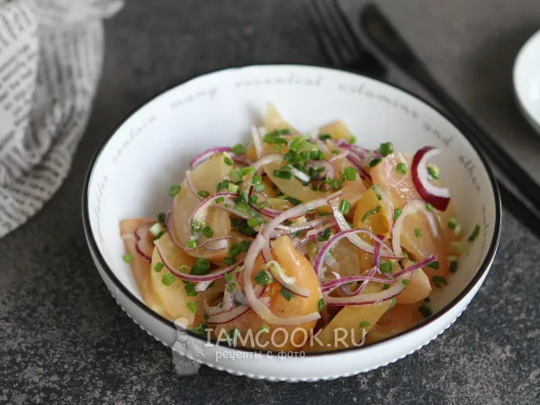 Фото блюда: Салат из соленых помидоров