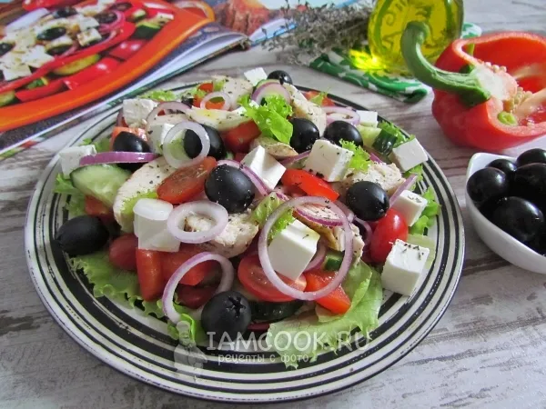 Фото блюда: Салат «Греческий» с курицей