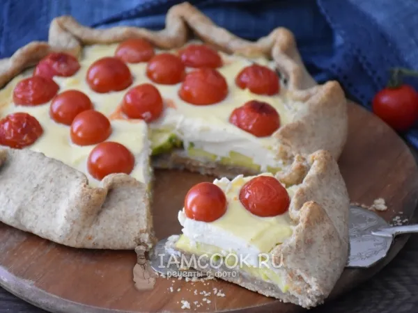 Фото блюда: Цельнозерновая галета с рикоттой и овощами