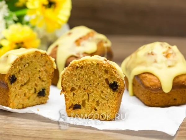 Фото блюда: Морковные кексы с черносливом