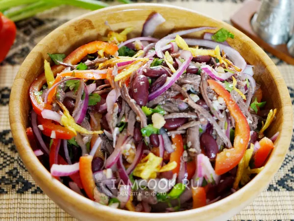 Фото блюда: Салат «Солнце Тбилиси» с жареным картофелем