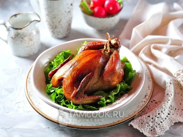 Фото блюда: Курица, фаршированная рисом