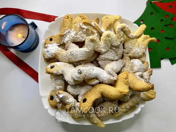 Фото блюда: Новогоднее печенье «Змейка»