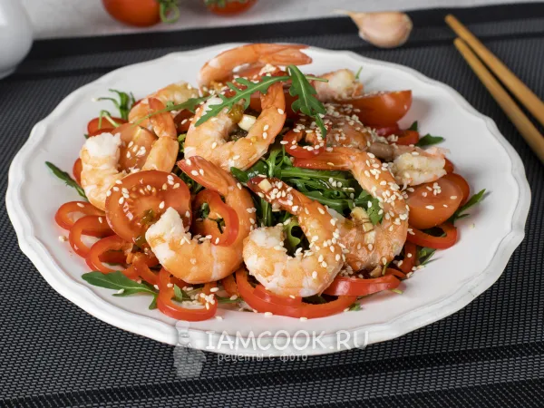 Фото блюда: Тайский салат с креветками