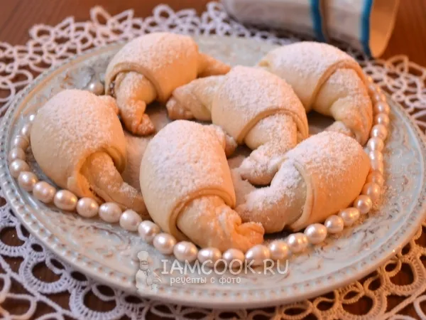 Фото блюда: Рогалики на сметане с джемом