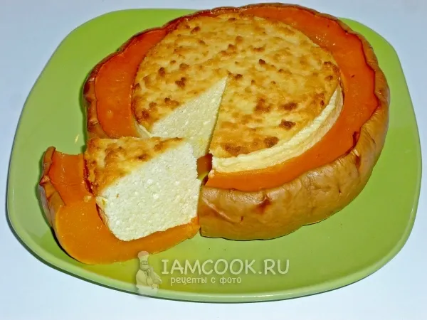 Фото блюда: Творожная запеканка в тыкве