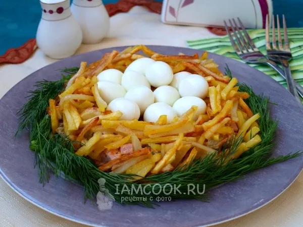 Фото блюда: Салат «Гнездо перепёлки»