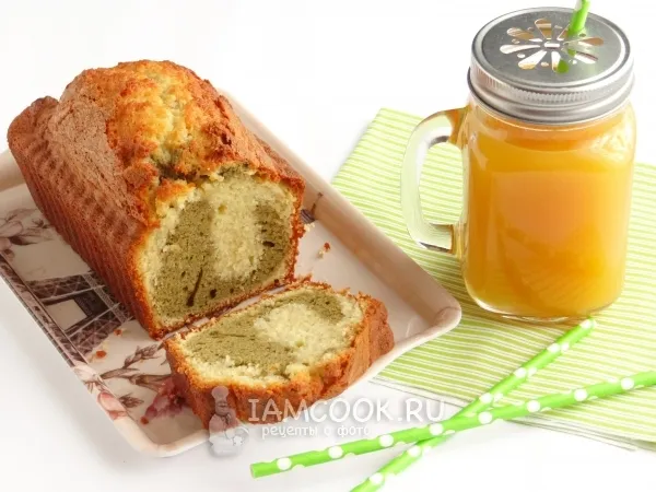 Фото блюда: Кекс с чаем матча и белым шоколадом