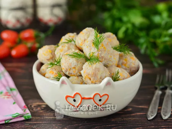 Фото блюда: Фрикадельки из индейки для детей