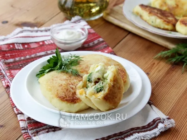 Фото блюда: Зразы картофельные с яйцом и луком