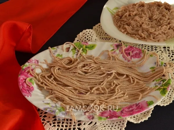 Фото блюда: Домашняя гречневая лапша