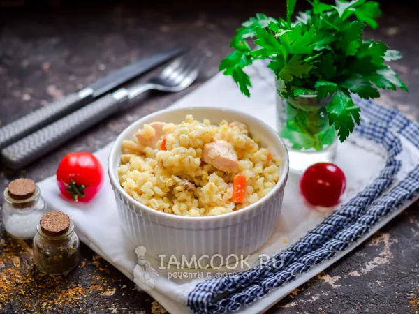 Фото блюда: Булгур с курицей и грибами