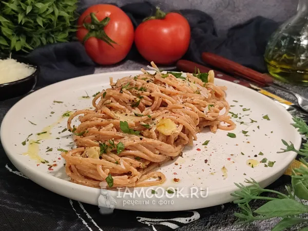 Фото блюда: Томатные спагетти с сыром