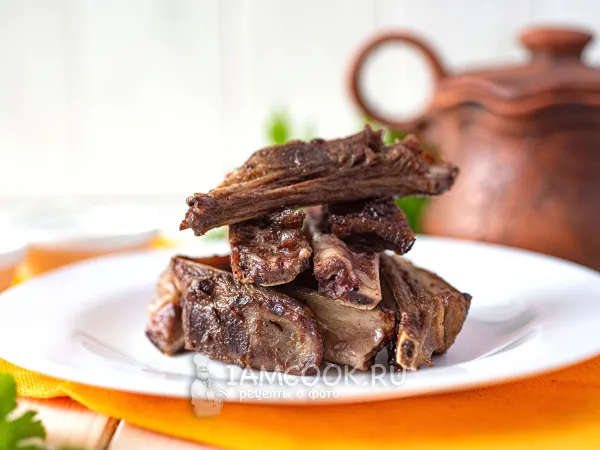 Фото блюда: Бараньи ребрышки на сковороде-гриль