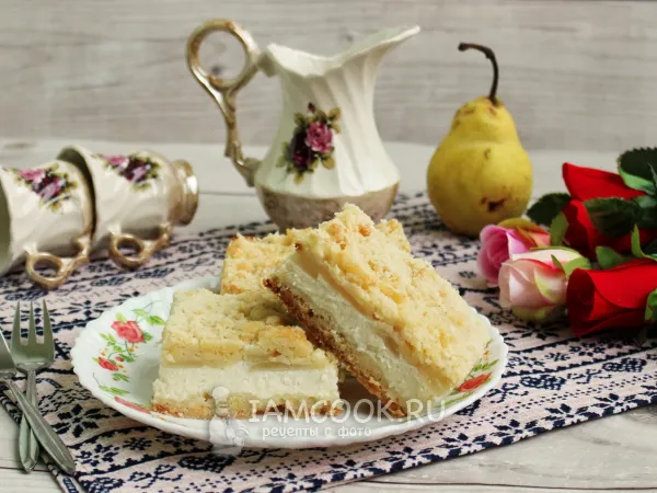 Фото блюда: Королевская ватрушка с грушами и творогом