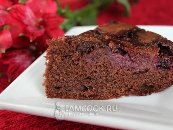 Фото блюда: Французский шоколадный торт с вишней