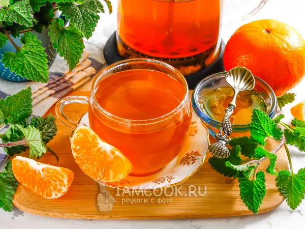 Фото блюда: Мандариновый чай с имбирем, мятой и медом