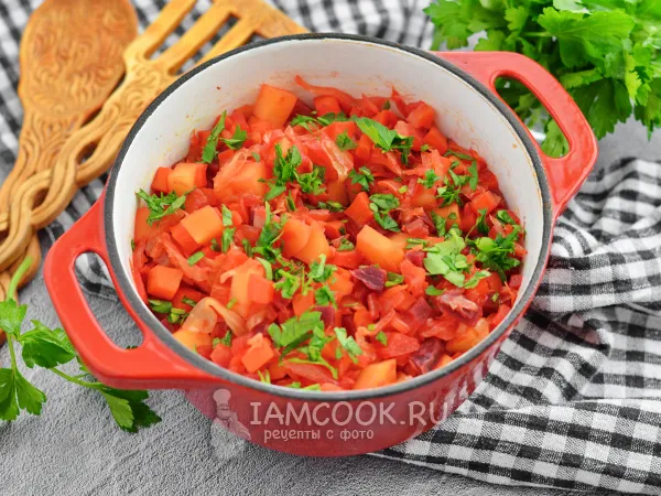 Фото блюда: Овощное рагу со свеклой