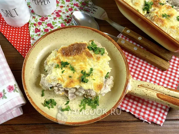 Фото блюда: Диетическая запеканка из курицы (ПП)