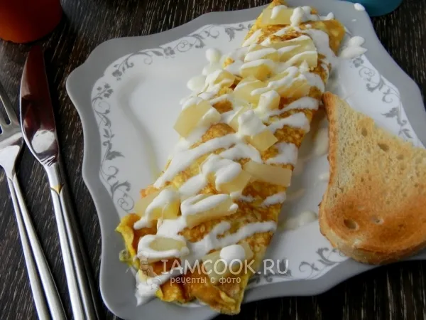 Фото блюда: Омлет «по-гавайски»