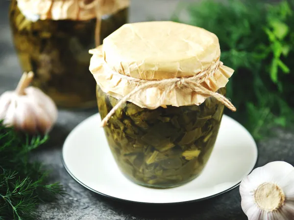 Фото блюда: Консервированный (маринованный) щавель на зиму