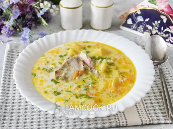 Фото блюда: Сливочный суп с индейкой