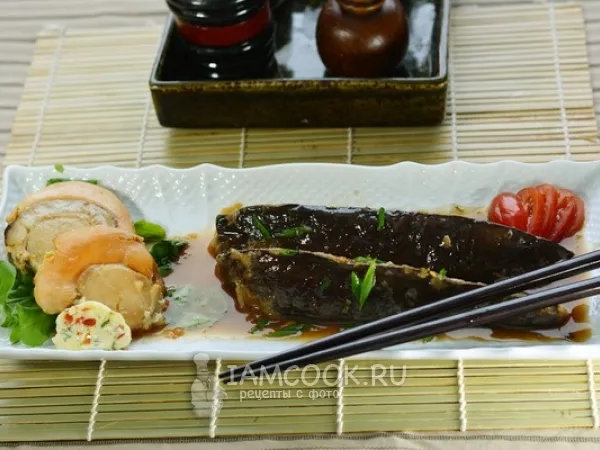 Фото блюда: Морские гребешки с баклажанами