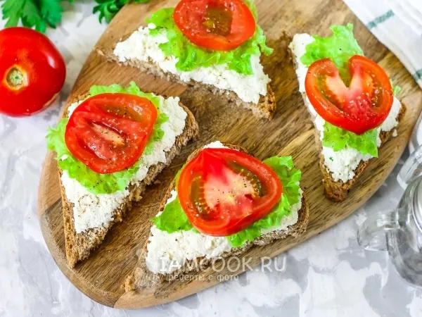 Фото блюда: Брускетта с рикоттой