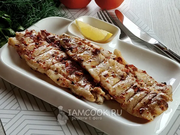 Фото блюда: Филе минтая на мангале на решетке