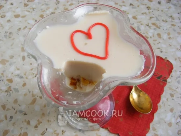 Фото блюда: Желе из ряженки и кураги