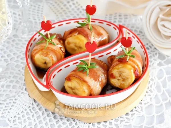 Фото блюда: Банан в беконе