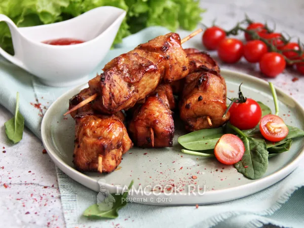 Фото блюда: Шашлык из курицы в аэрогриле