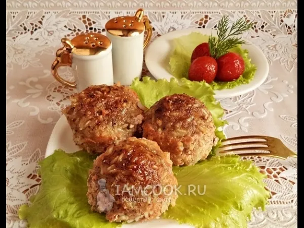 Фото блюда: Ёжики в духовке