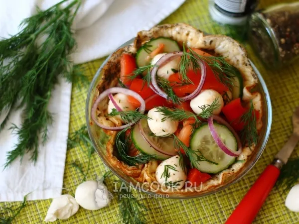 Фото блюда: Салат в омлете