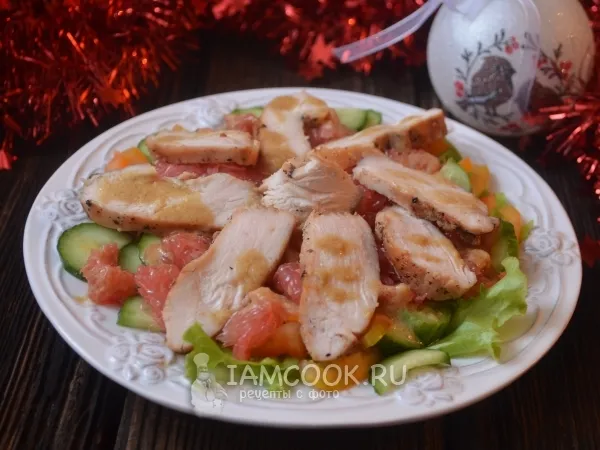 Фото блюда: Салат с курицей и грейпфрутом