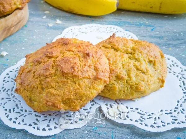 Фото блюда: Овсяное печенье с творогом и бананом