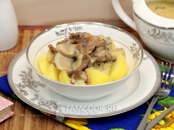 Фото блюда: Тушеные грибы в мультиварке