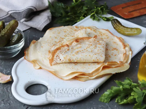 Фото блюда: Блины на огуречном рассоле без яиц