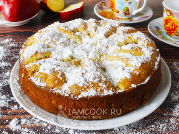 Фото блюда: Пирог на простокваше с яблоками