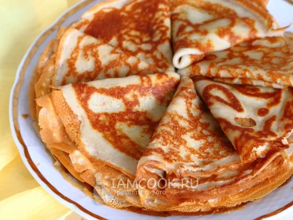Фото блюда: Ажурные блинчики на молоке с кипятком