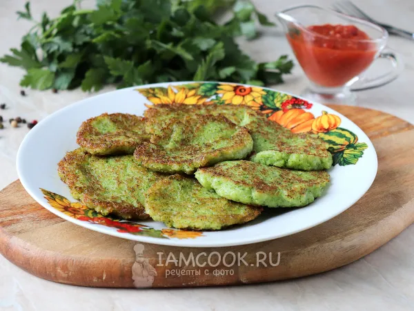 Фото блюда: Постные оладьи из брокколи