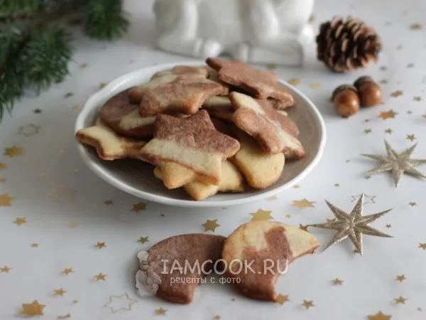 Фото блюда: Мраморное печенье с какао