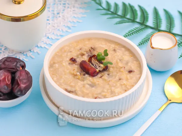 Фото блюда: Овсяная каша с финиками