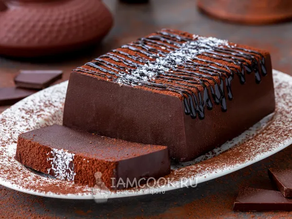 Фото блюда: Шоколадный десерт с агар-агаром без выпечки