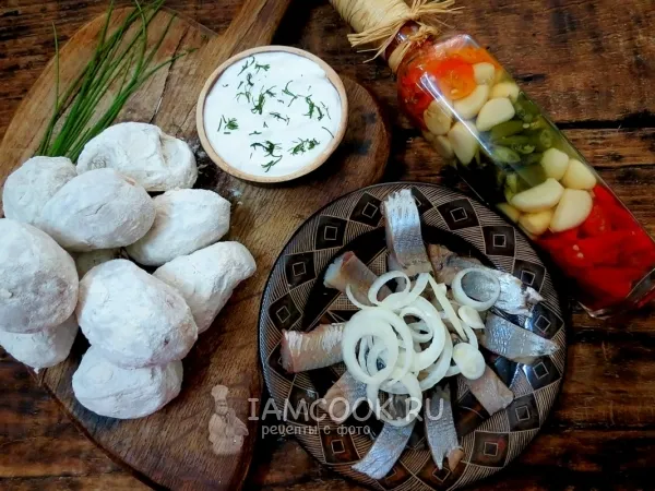 Фото блюда: Картофель в духовке как в золе, с сельдью