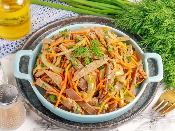 Фото блюда: Хе из печени по-корейски