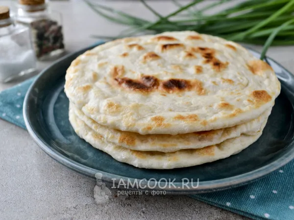 Фото блюда: Постные слоёные лепёшки на сковороде