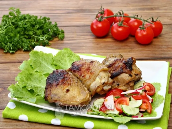 Фото блюда: Шашлык из куриных бедрышек