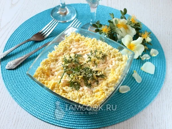 Фото блюда: Салат Мимоза с сайрой