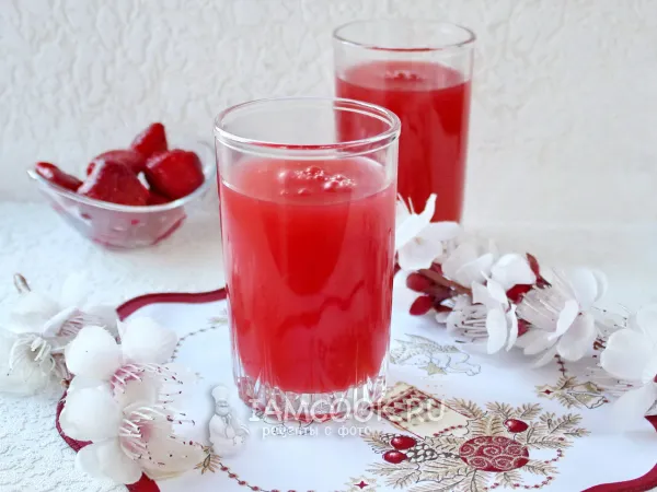 Фото блюда: Кисель из замороженной клубники